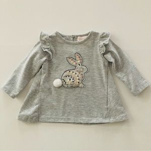 Savannah Baby Girl 3-6 Months Bunny Grey Tunic
